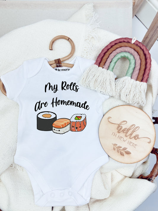 My Rolls Are Homemade Baby Vest, Baby Grow