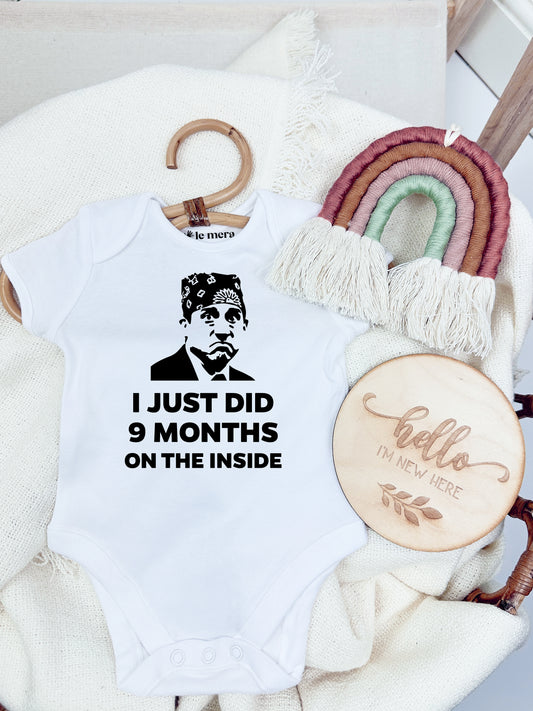 I Just Did 9 Months Baby Vest, Baby Grow