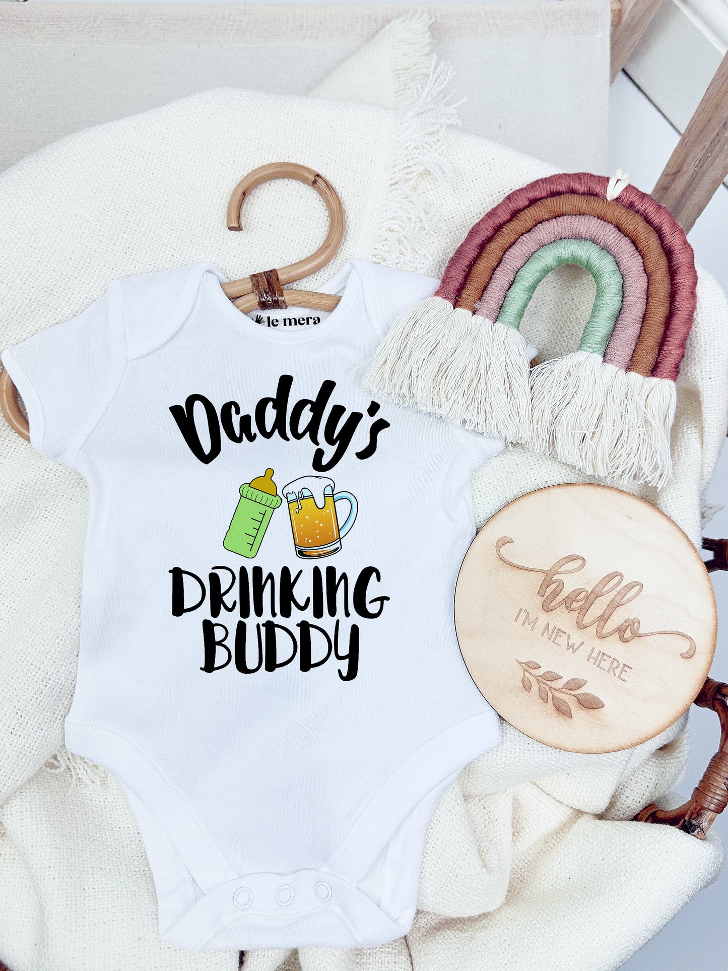 Daddy's Drinking Buddy Baby Vest, Baby Grow