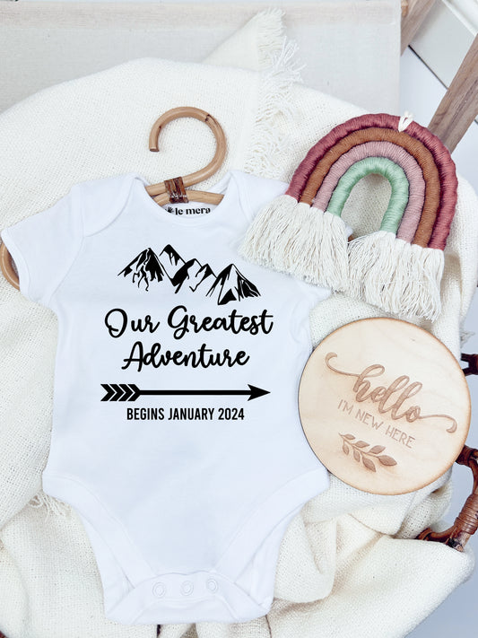 Adventure Begins Baby Baby Vest, Baby Grow