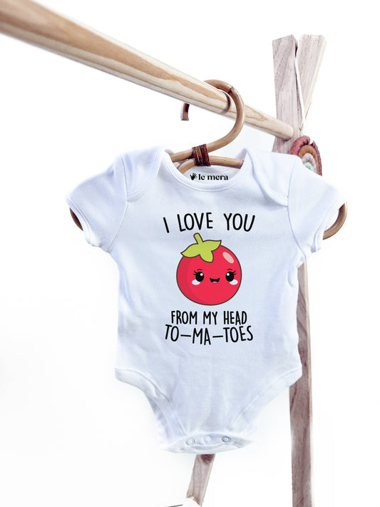 I Love You From My Head Tomatoes Baby Vest, Baby Grow