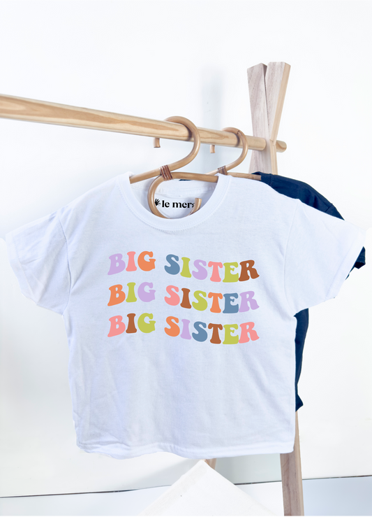 Big Sister Retro Boho Kids T-Shirt