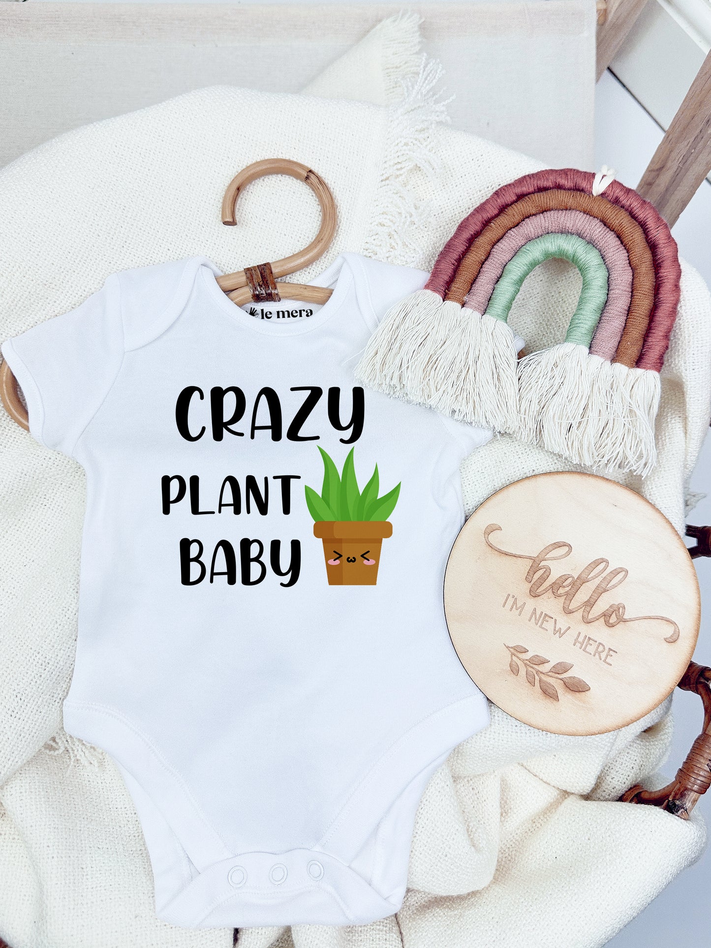 Crazy Plant Baby Vest, Baby Grow