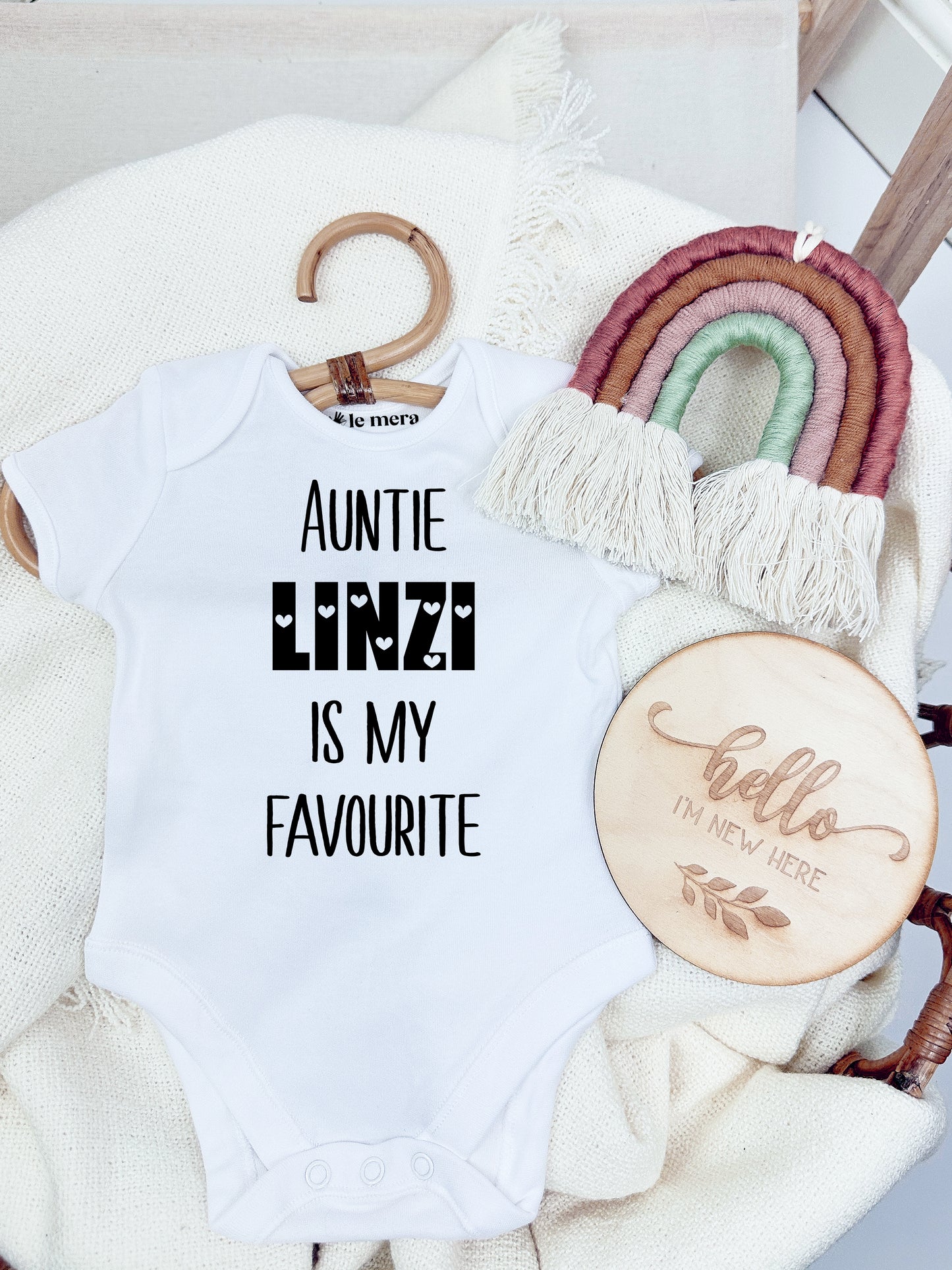 Auntie Is My Favourite Baby Vest, Baby Grow