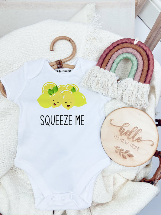 Squeeze Me Baby Vest, Baby Grow