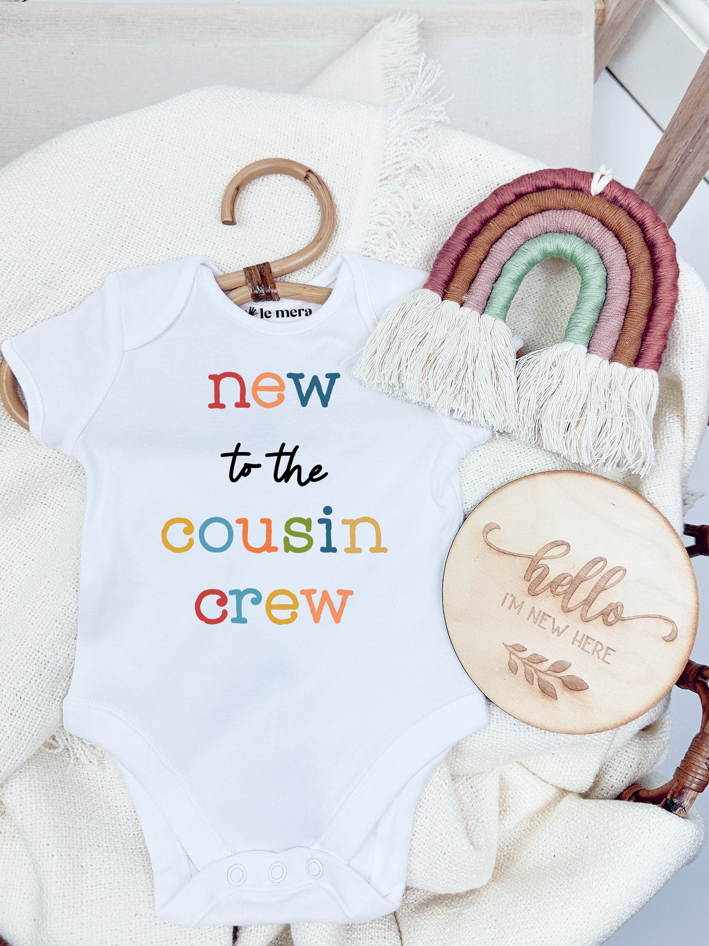 New To The Cousin Crew Baby Vest, Baby Grow