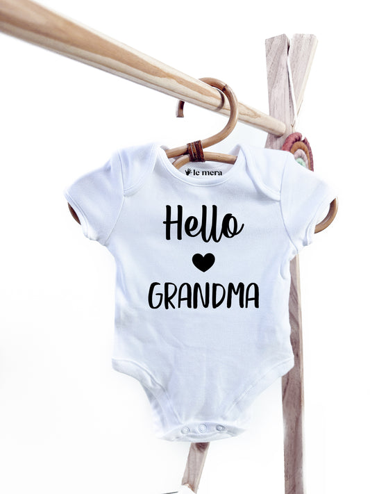 Hello Grandma Baby Vest, Baby Grow