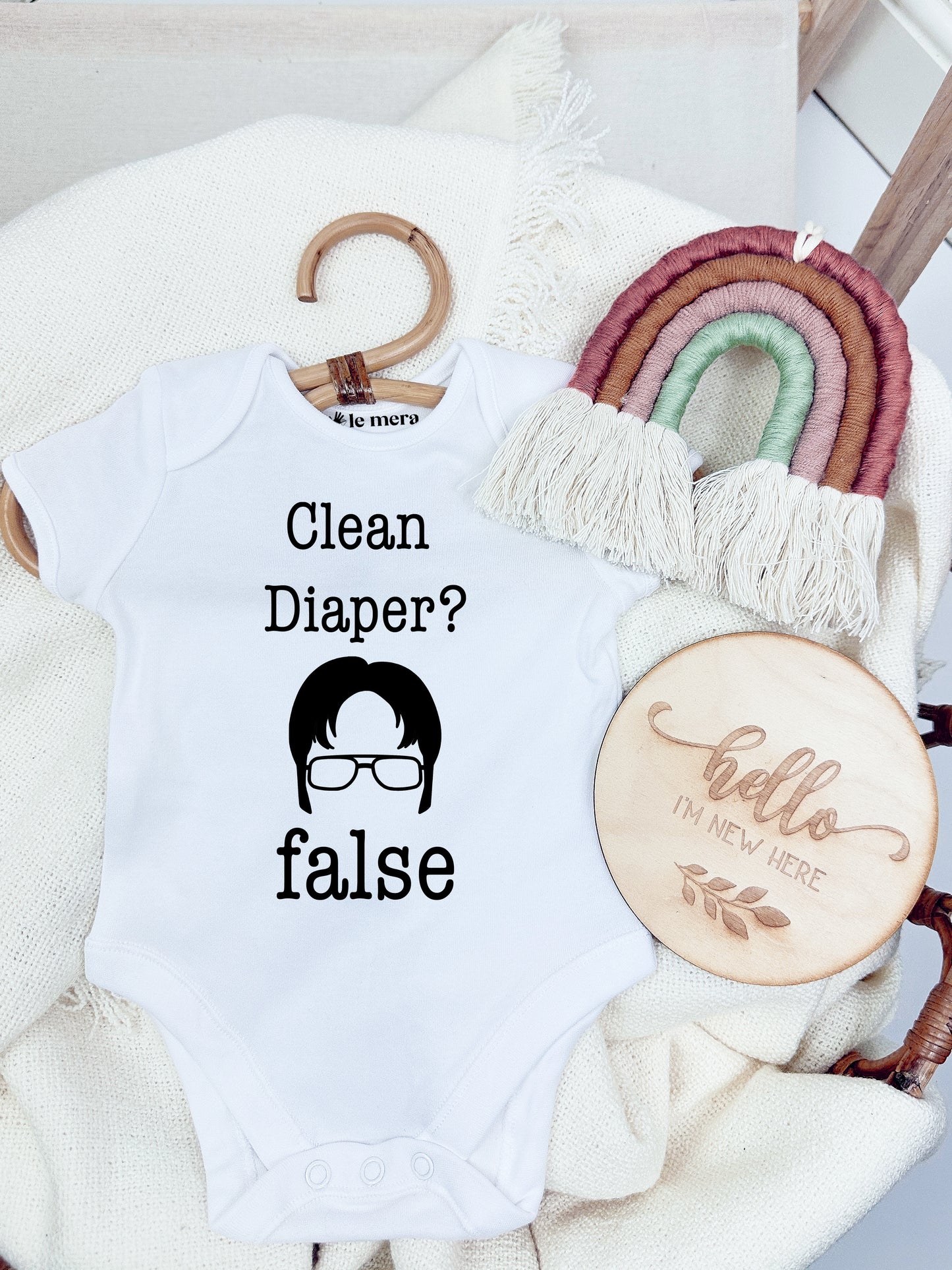 Clean Diaper? False Baby Vest, Baby Grow