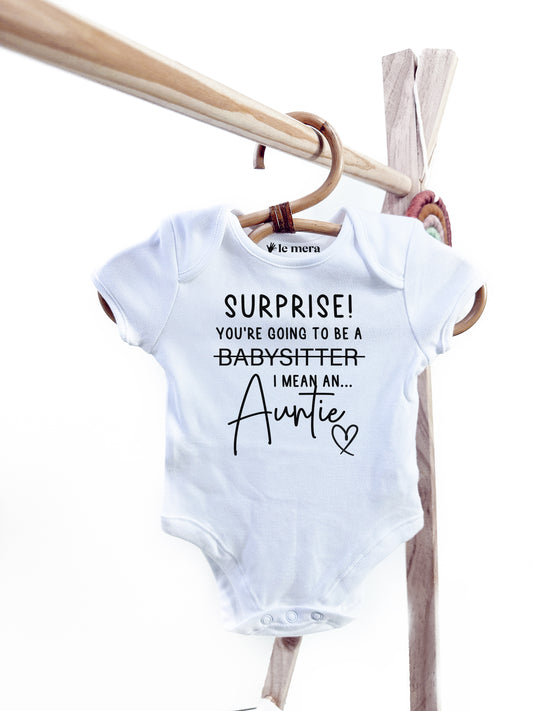 Surprise you're going to be a babysitter Baby Vest, Baby Grow