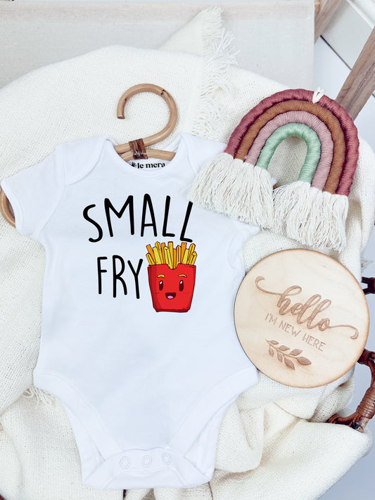 Small Fry Baby Vest, Baby Grow, Food Pun, Funny Fries