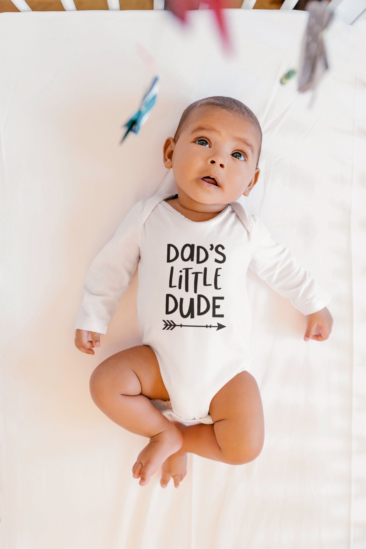 Dad's Little Dude Baby Vest, Baby Grow