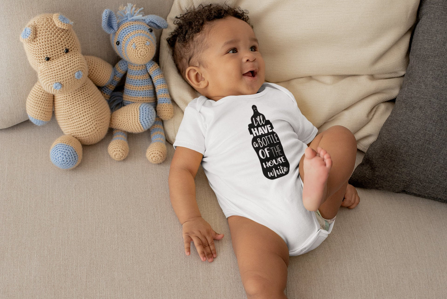 Bottle Of The House White Baby Vest, Baby Grow