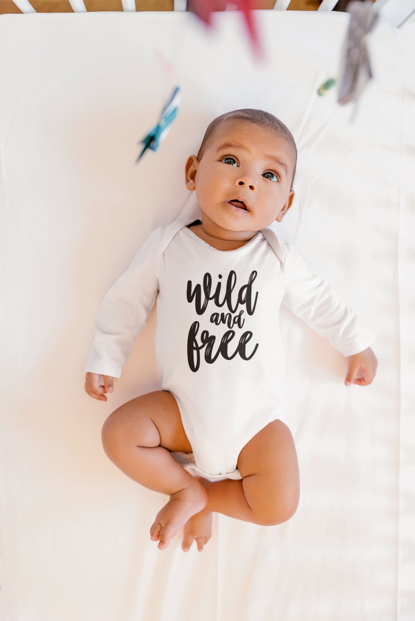 Wild And Free Baby Vest, Baby Grow, Baby Announcement Gift