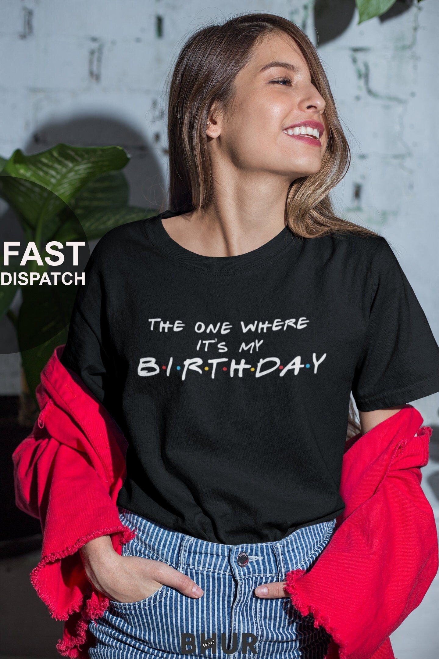 Unisex Friends Birthday T-shirt, Birthday T-Shirt, Friends Tv Show, Crew Neck Shirt