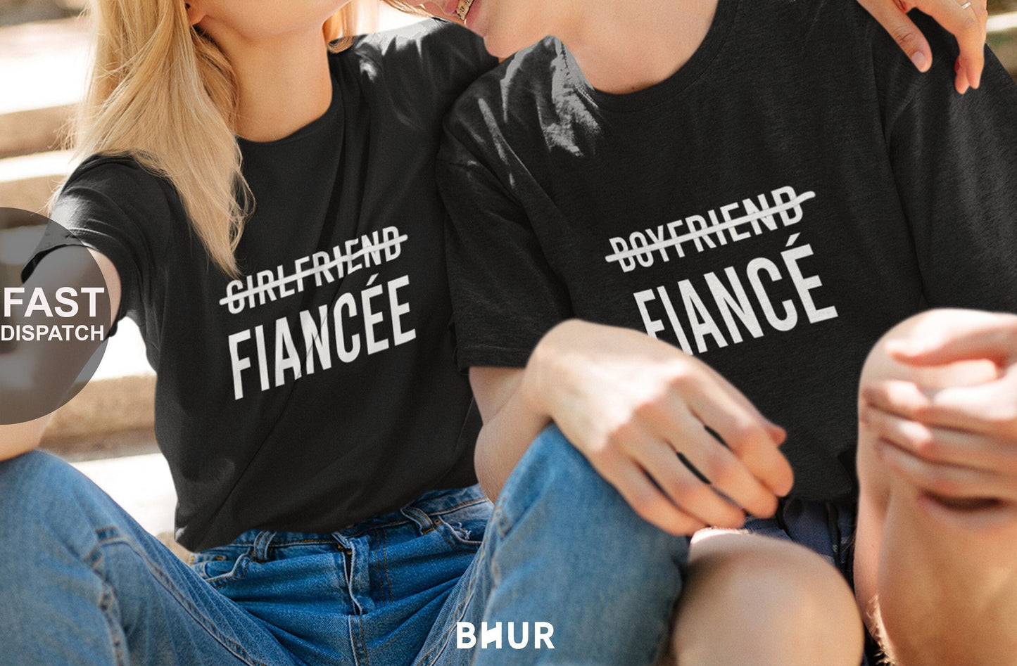 Fiancee And Fiance T-Shirt , Engagement T-shirt