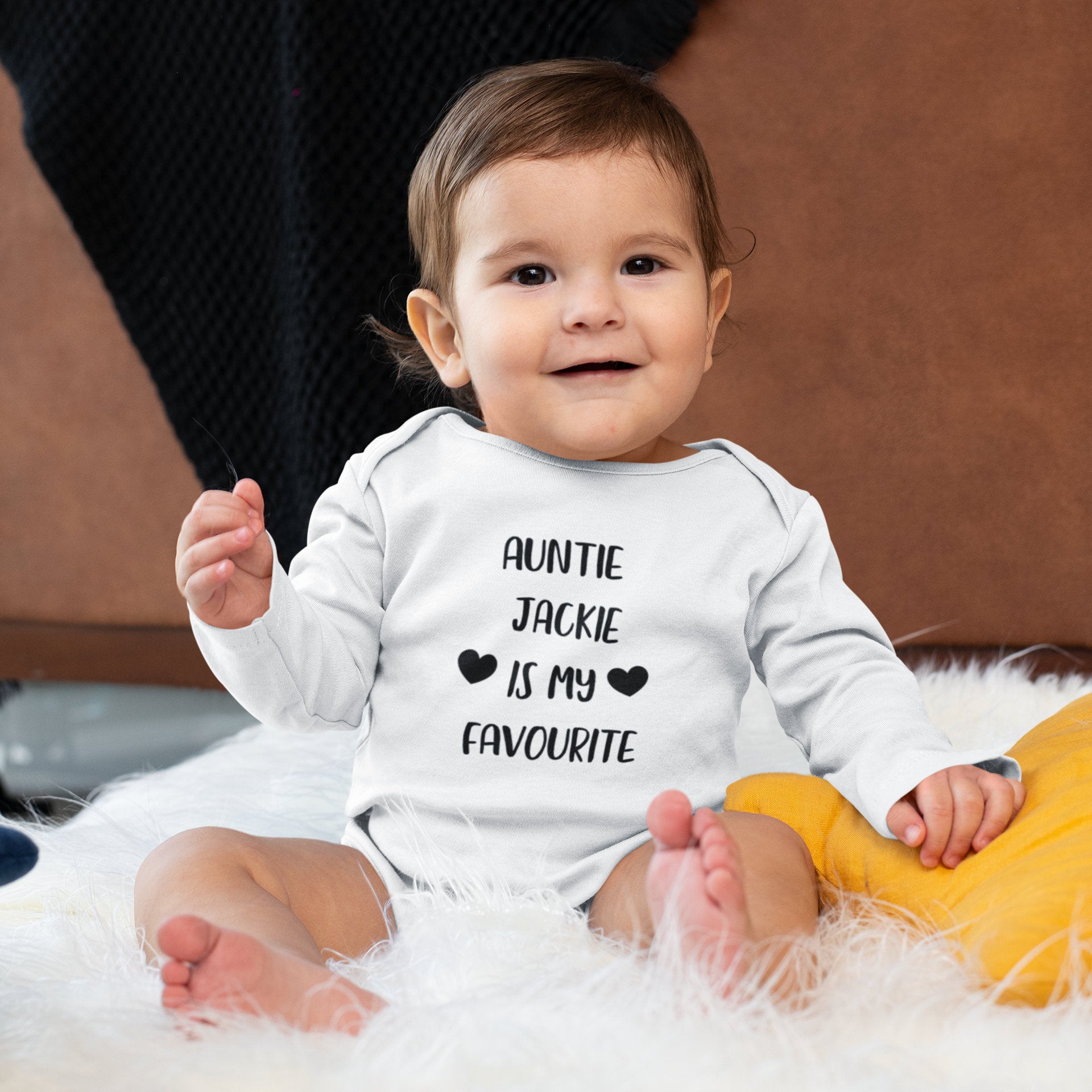 I love my auntie personalised hot sale baby grow