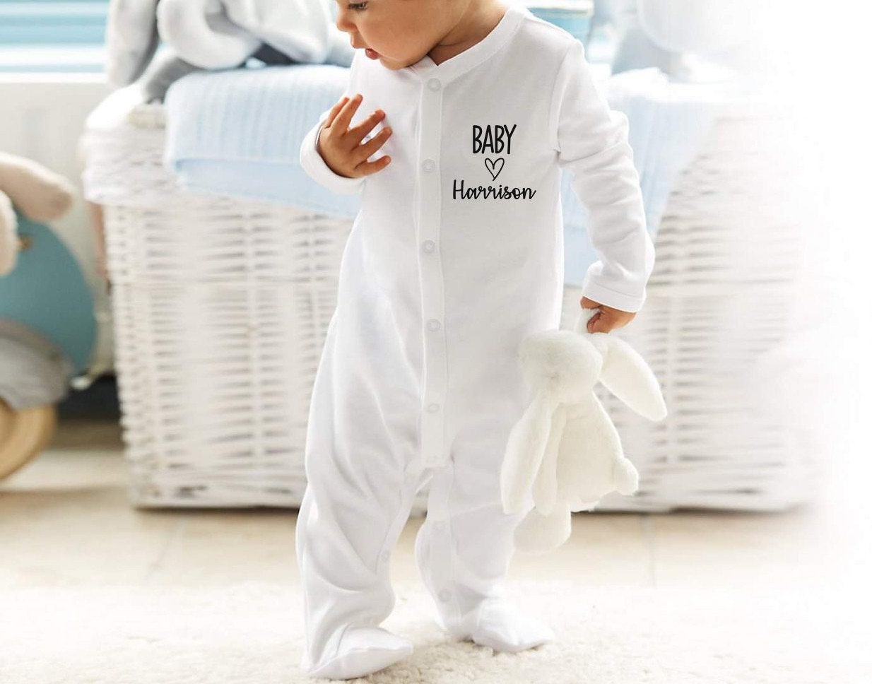 Personalised Baby Name Sleepsuit