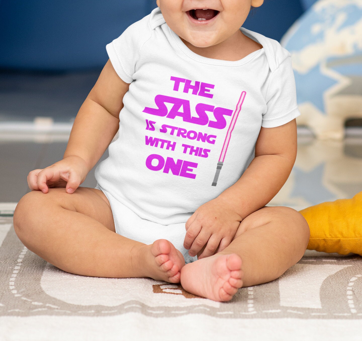 The Sass Is Strong With This One Baby Vest, Baby Grow