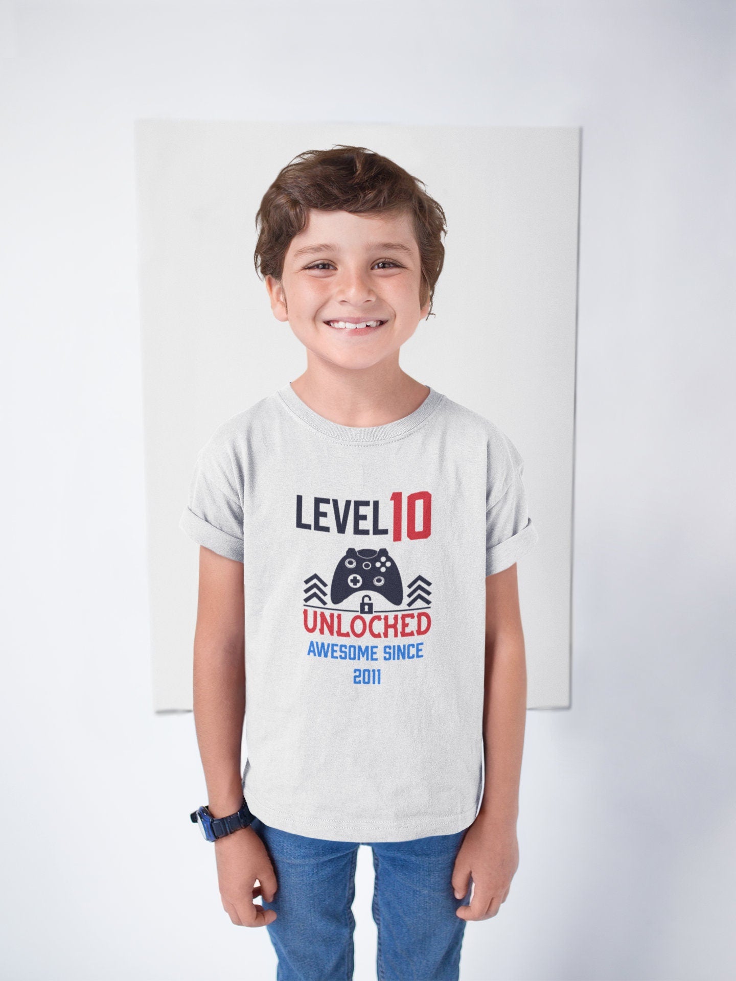 Kids Level Unlocked Kids T-Shirt Birthday , Kids Gaming Kids T-Shirt