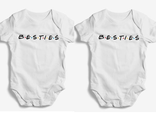 Bestie Friends Baby Vest, Baby Grow