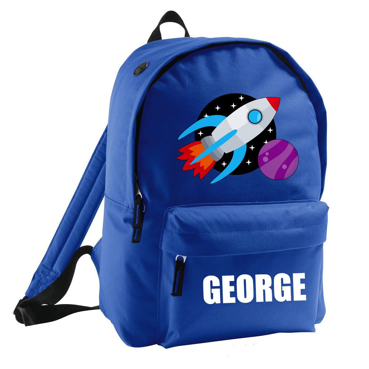 Kids Personalised Rocket School Backpack