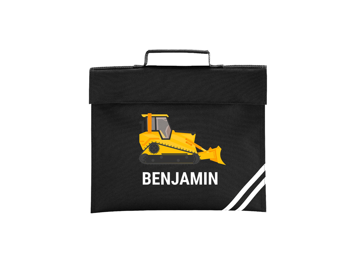 Personalised Digger School Bag, Classic Kids Book Bag