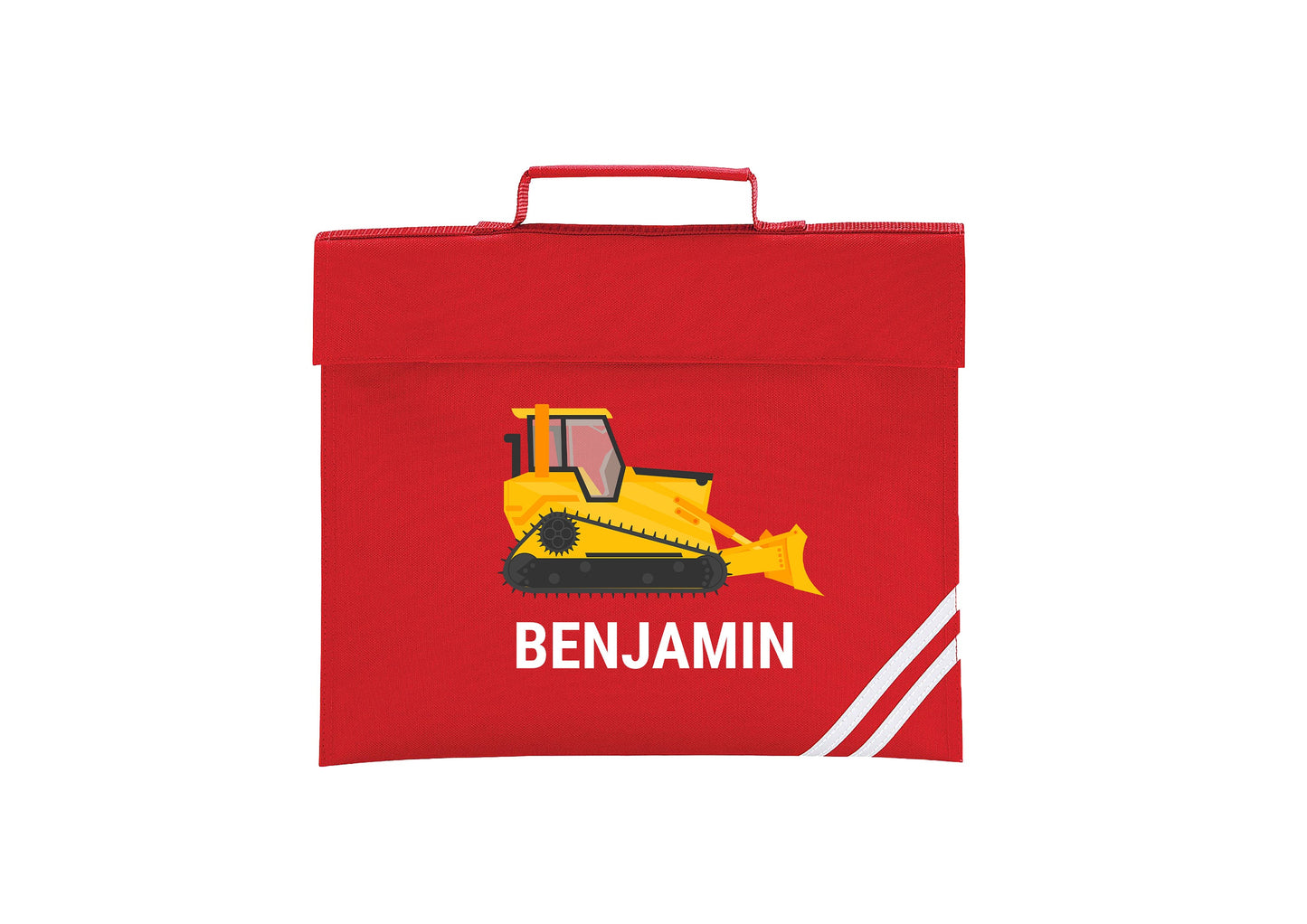 Personalised Digger School Bag, Classic Kids Book Bag