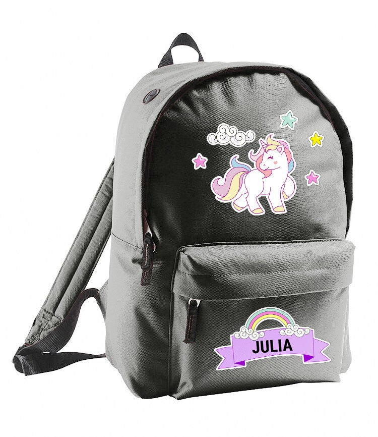 Personalised Unicorn School Backpack