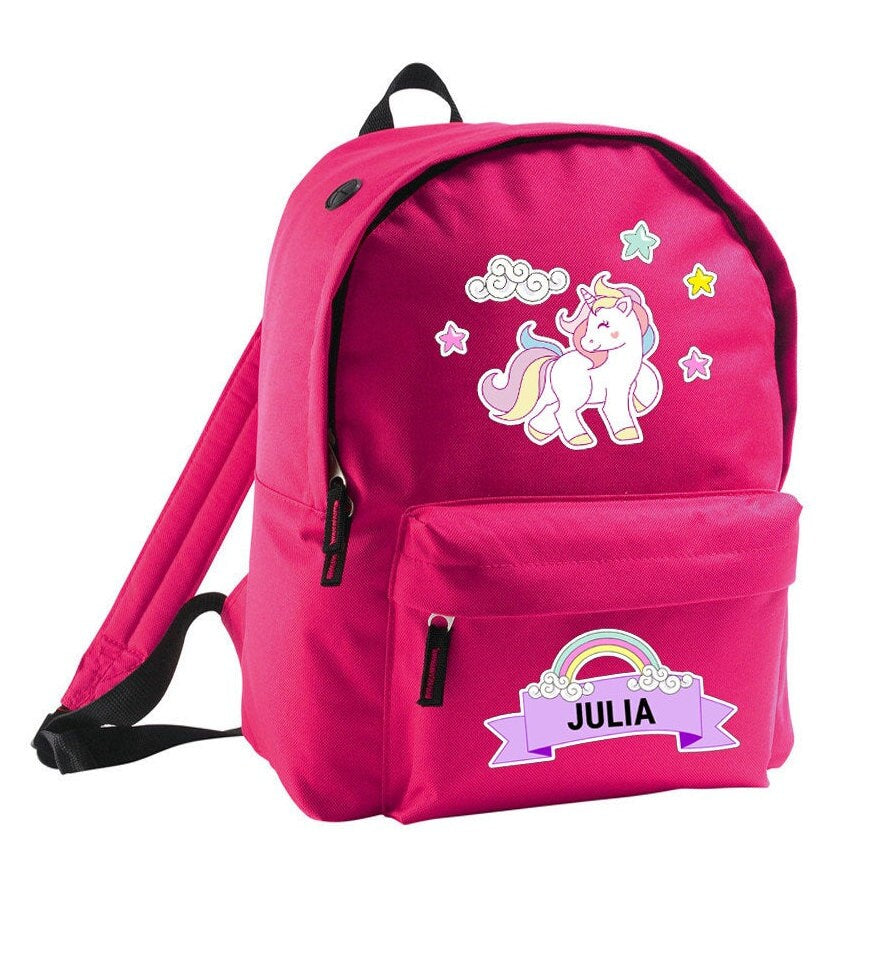 Personalised Unicorn School Backpack