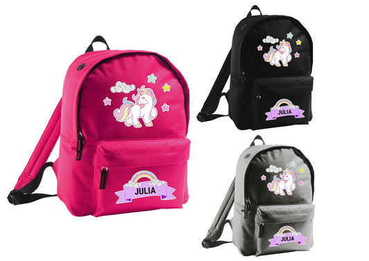 Personalised Unicorn School Backpack