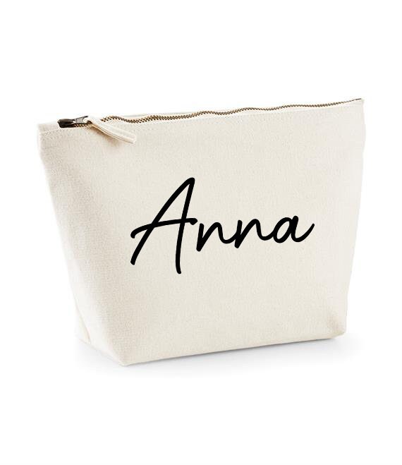 Personalised Any Name Make Up Bag, Cosmetics Bag, Bridesmaid Gift, Birthday Present for Her, Custom Makeup Bag, Mother Gift