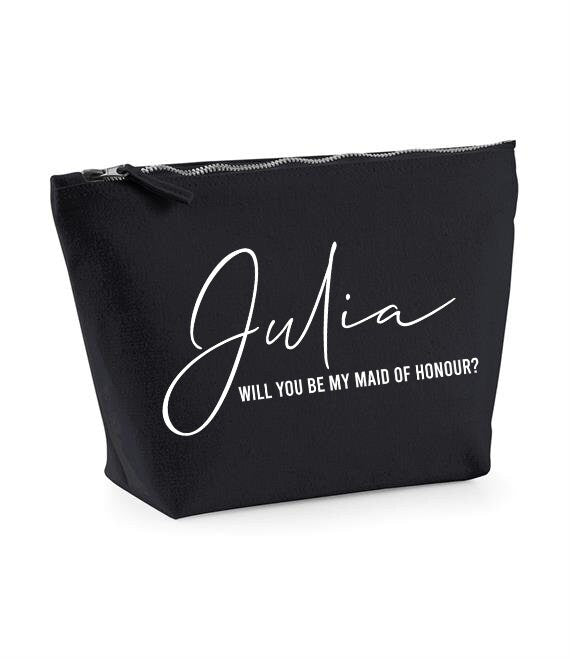 Personalised Maid Of Honour Make up Bag, Will you be Maid Of Honour, Bridesmaid Gift, Maid of Honour, Proposal Bag, Wedding Bags