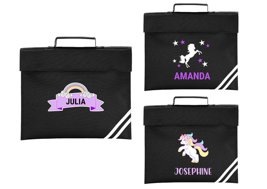 Rainbow Unicorn Horse Book Bag