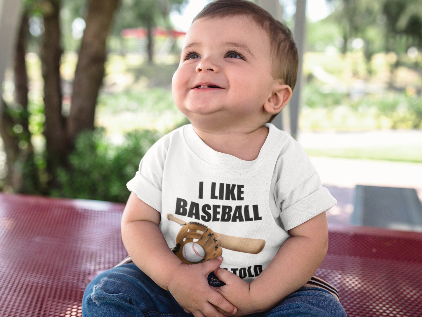 I Like Baseball I'm Told Baby bodysuit