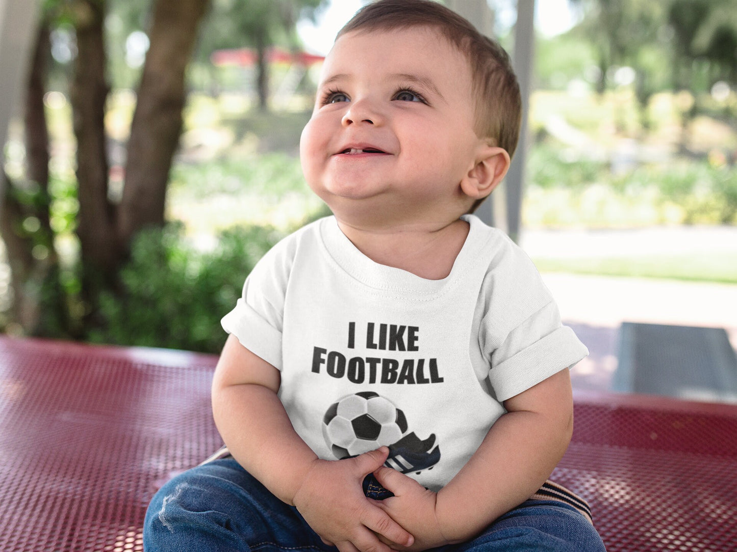 I Like Football I'm Told Baby bodysuit