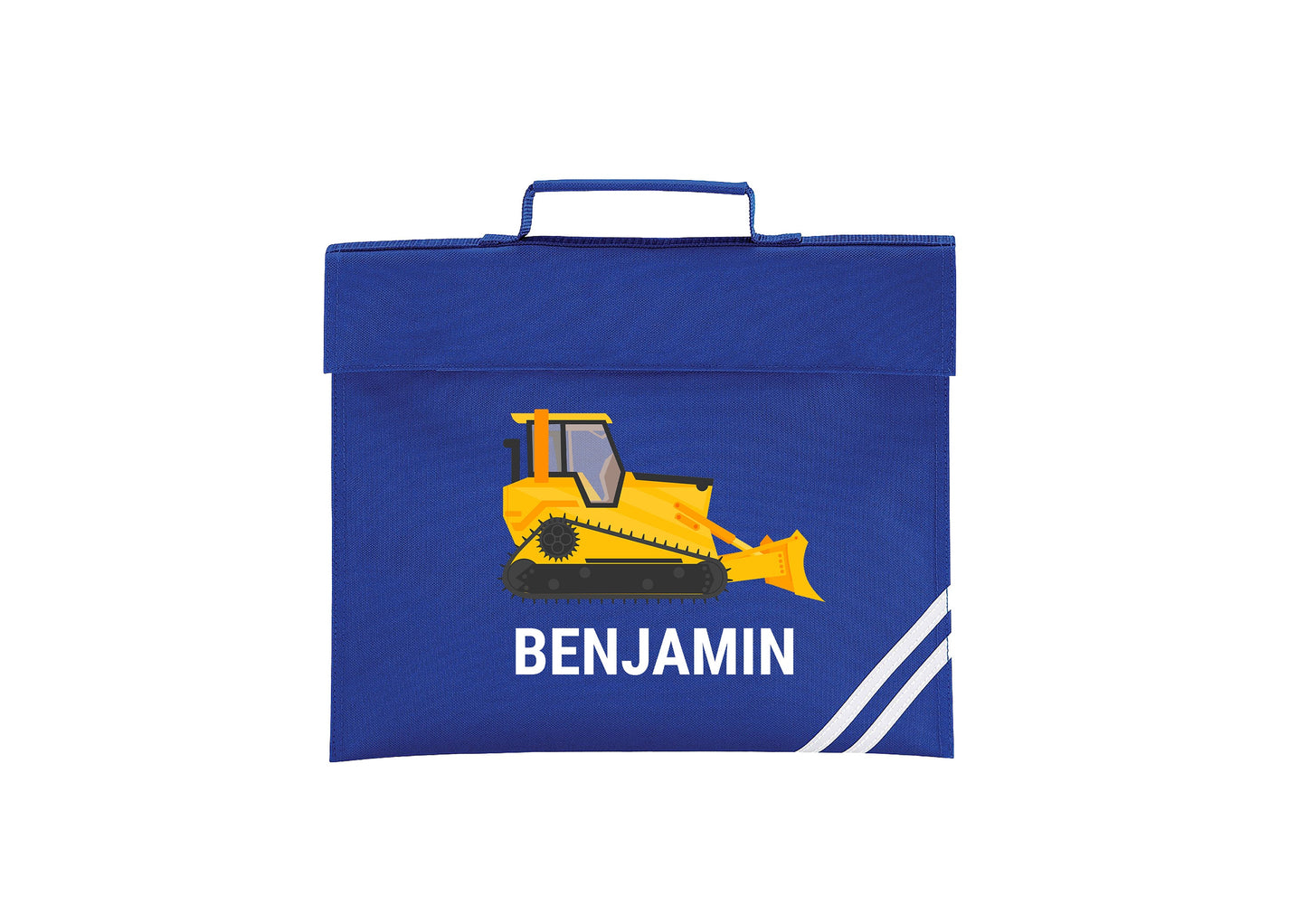 Personalised Digger School Bag, Classic Kids Book Bag