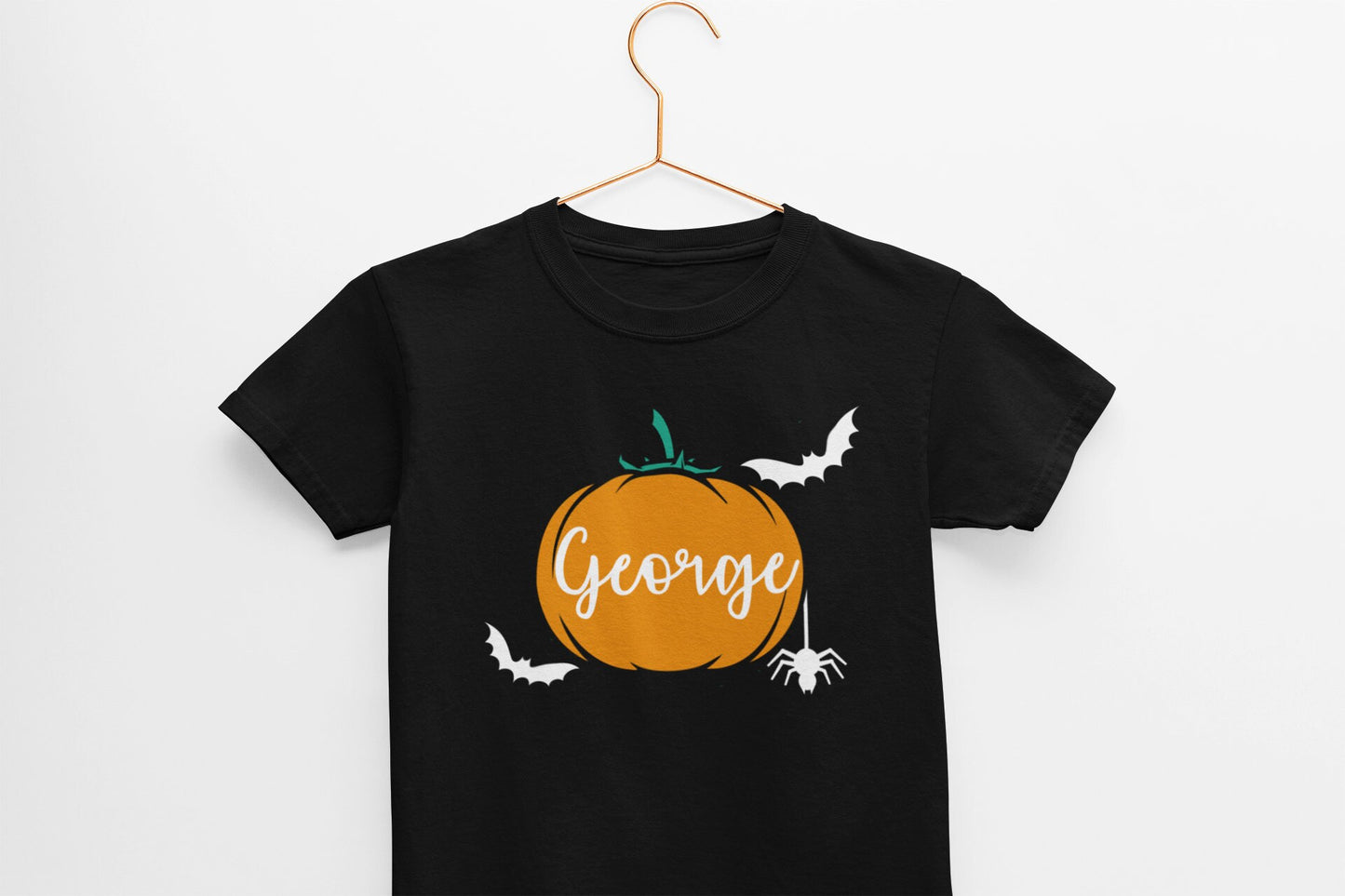 Personalised Kids Halloween Pumpkin Kids T-Shirt