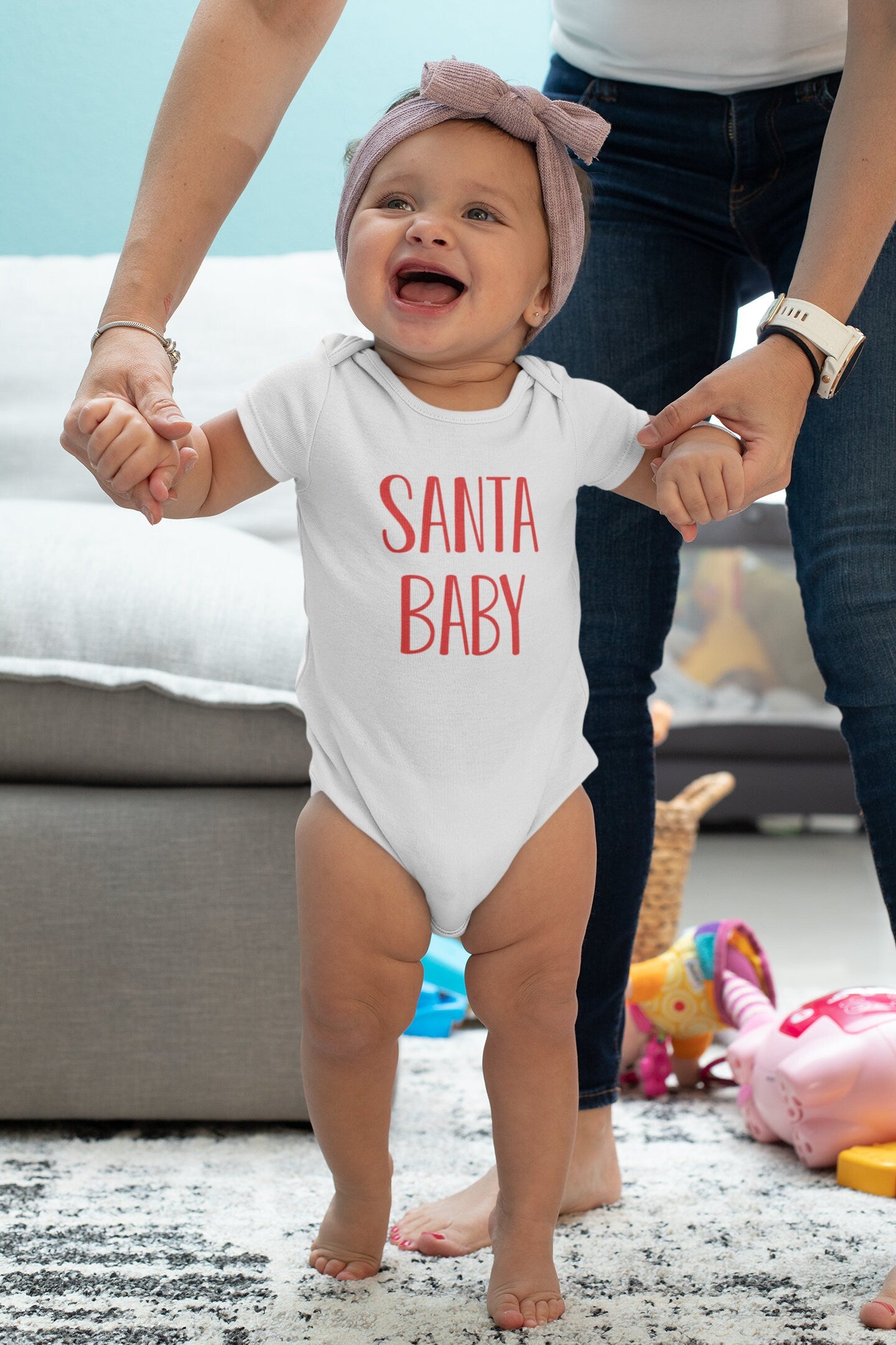 Santa Baby Bodysuit, Baby Christmas Gift, Baby Christmas Outfit, Christmas Baby Grow, First Christmas Baby Grow, Cute Reindeer, Elf