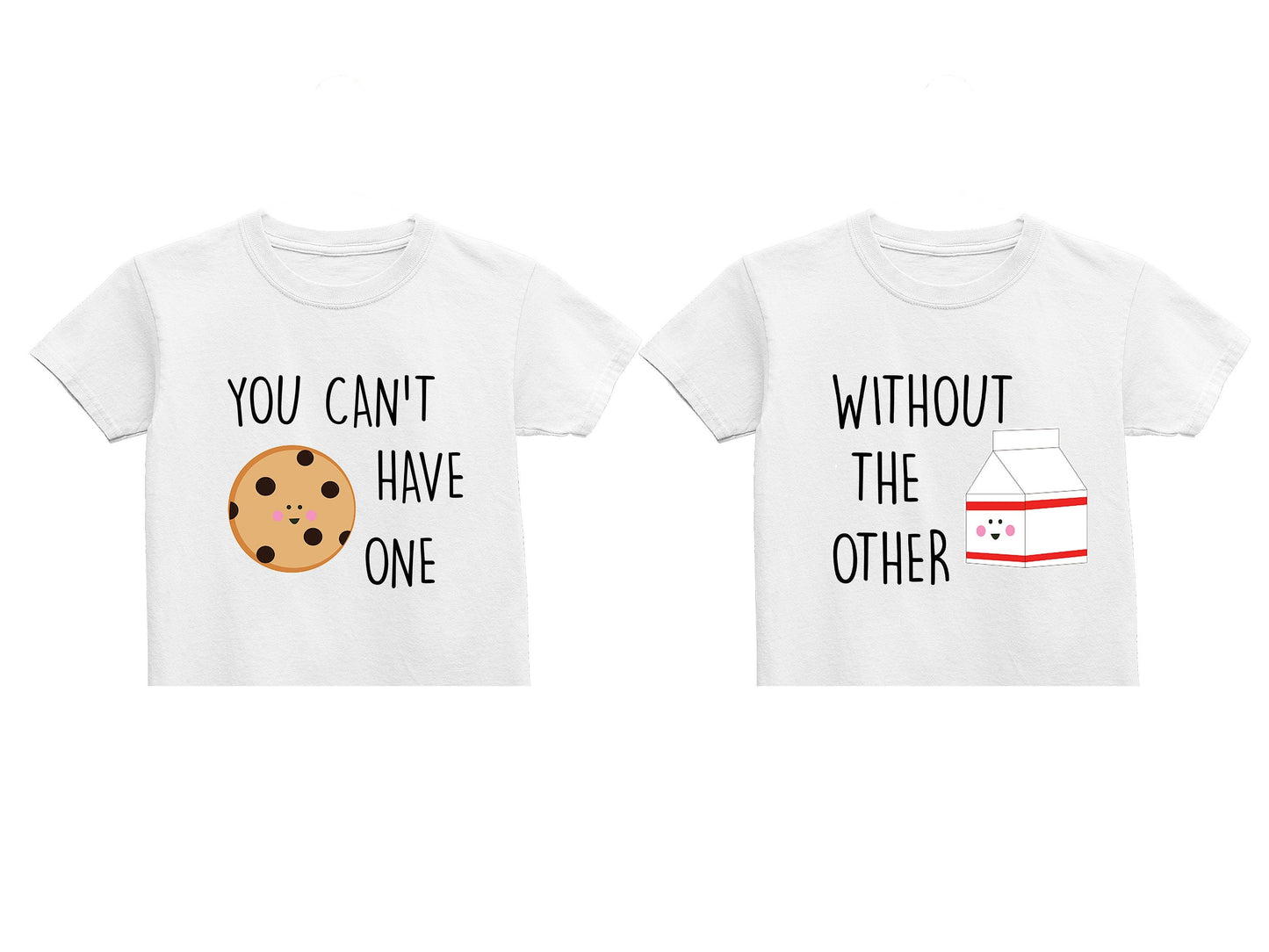 You Can't Have One Without The Other Cookies and Milk, Twin Shirts