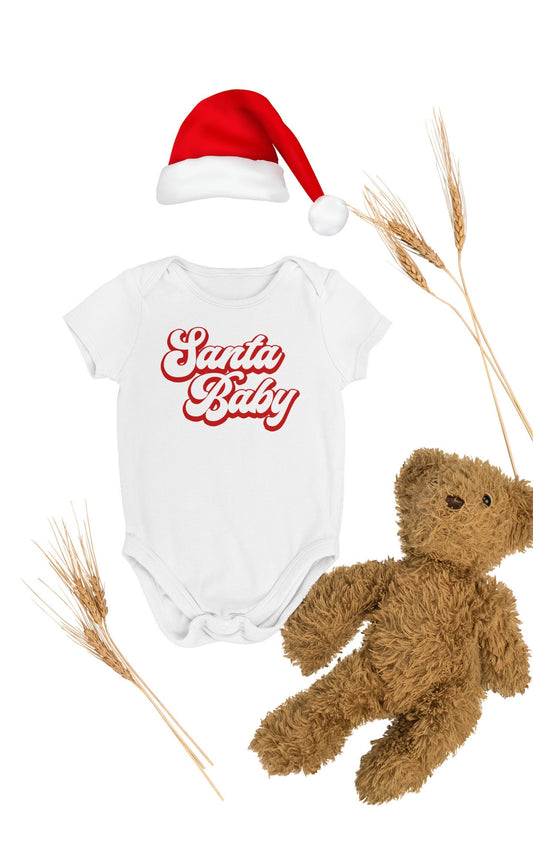 Santa Baby Baby Vest, Baby Grow, Baby Christmas Gift