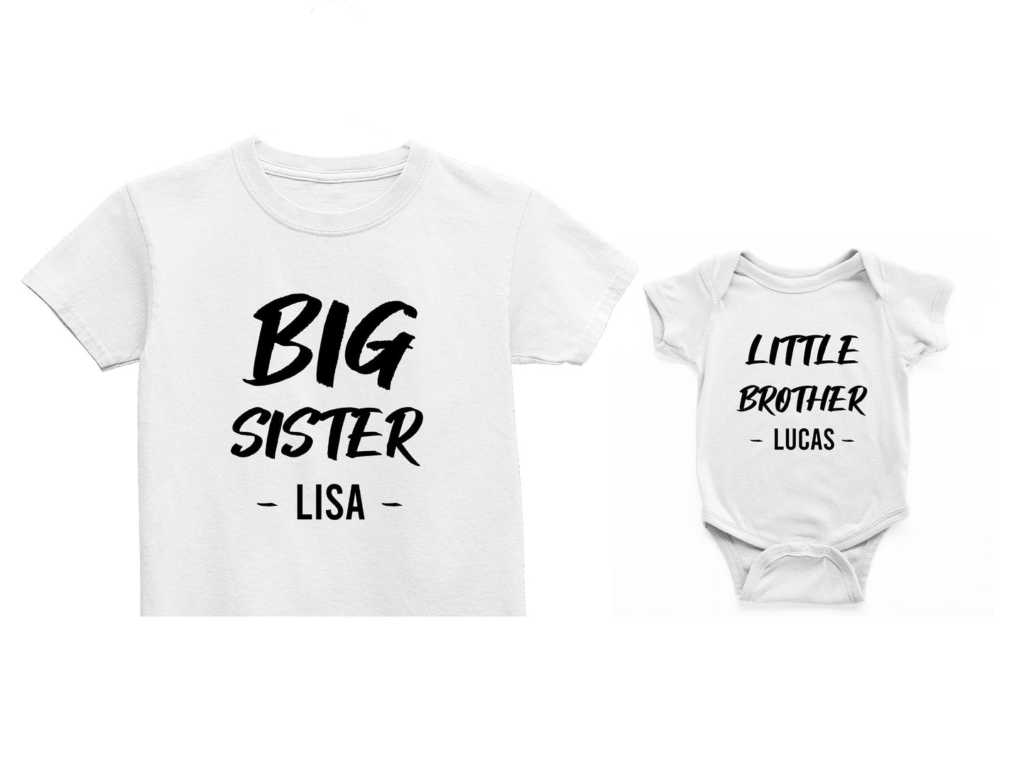 personalised Big Sister/ little brother Matching Outfits