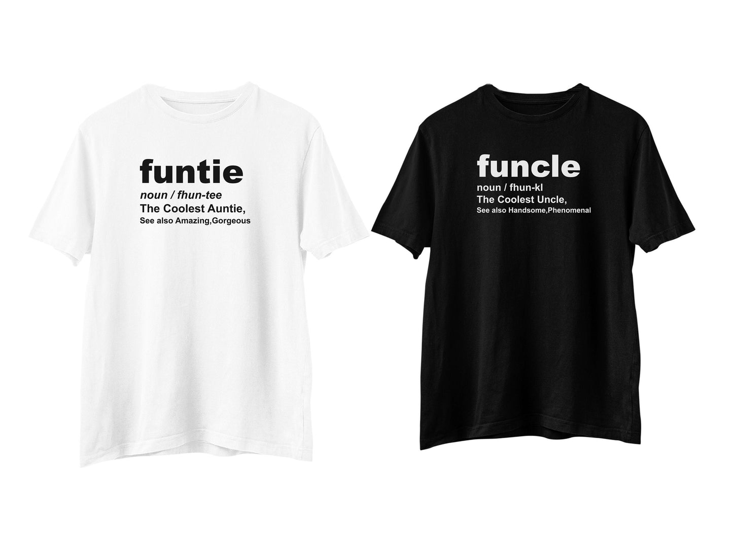 Funtie and Funcle T-Shirt, Funny Auntie Uncle Shirt