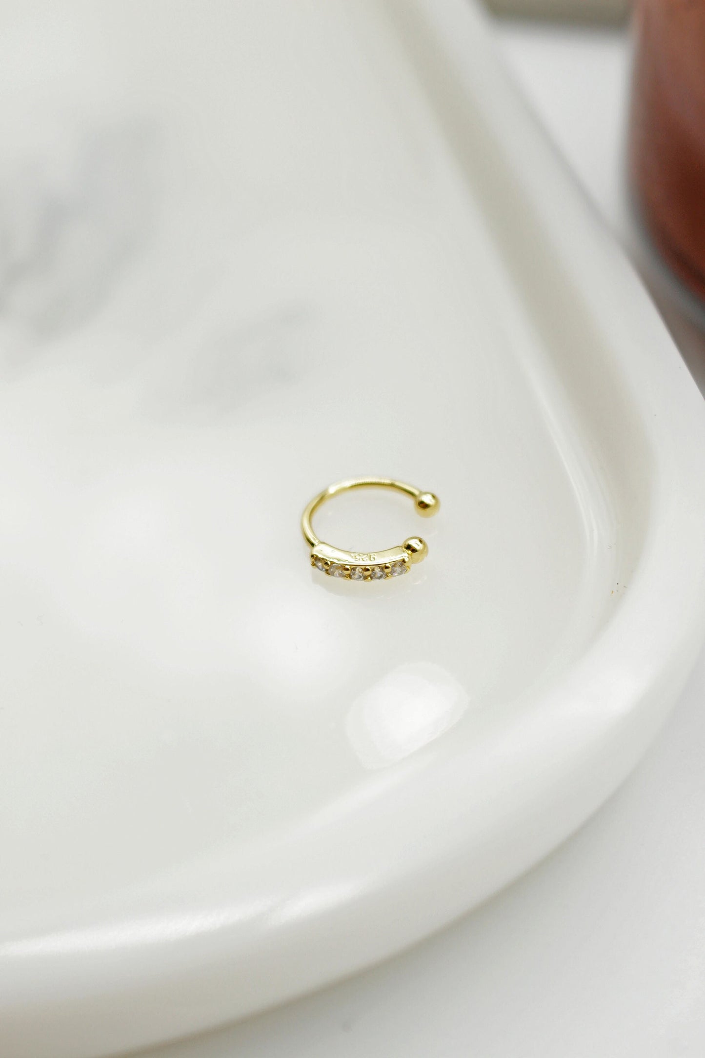 Single Gold Huggie Hoop Crystal Earring, Gold huggies, Gold Small hoops, Tiny hoop earrings, Minimalistic hoop earrings