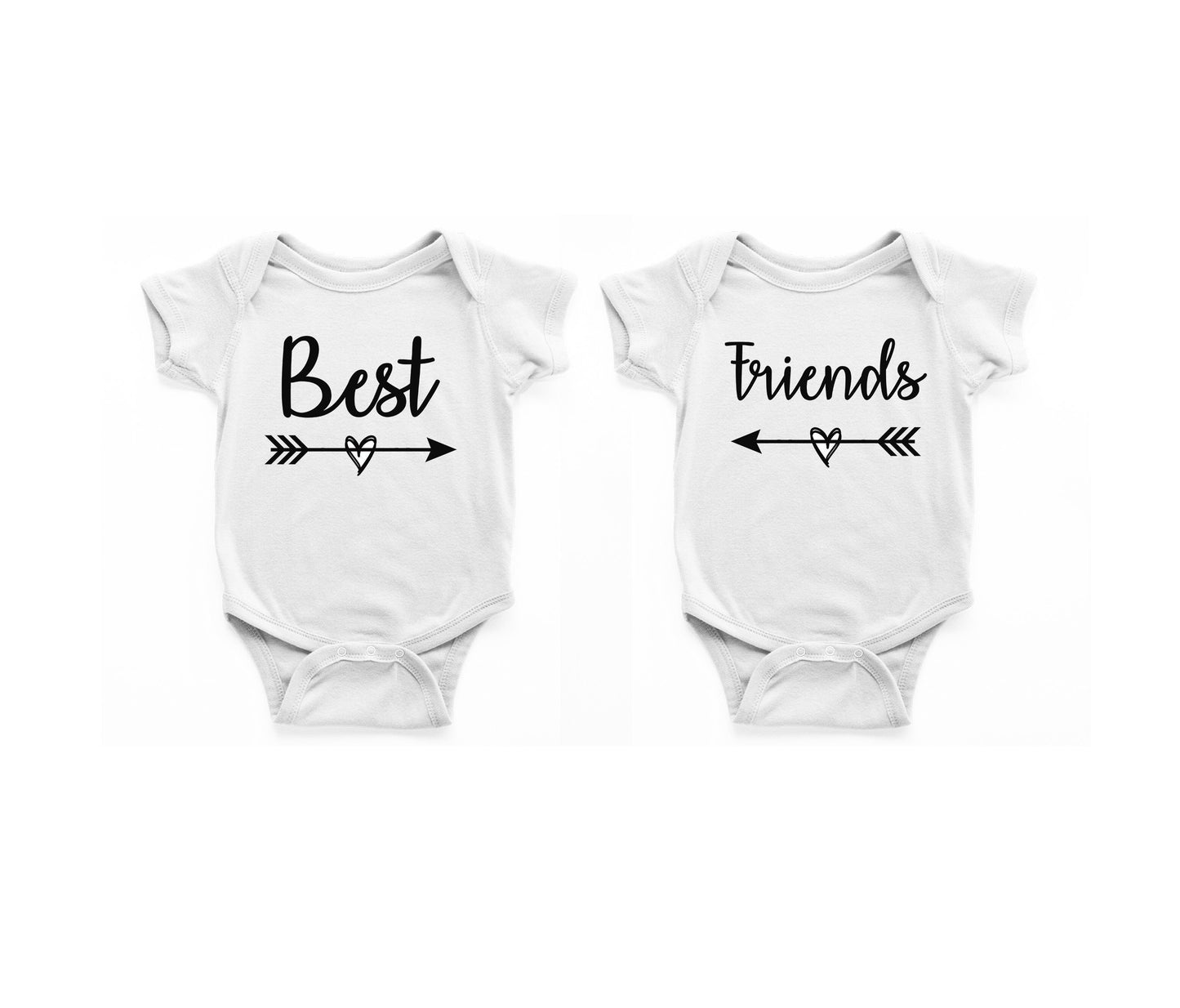 Best Friends Twin Baby Vest, Baby Grows