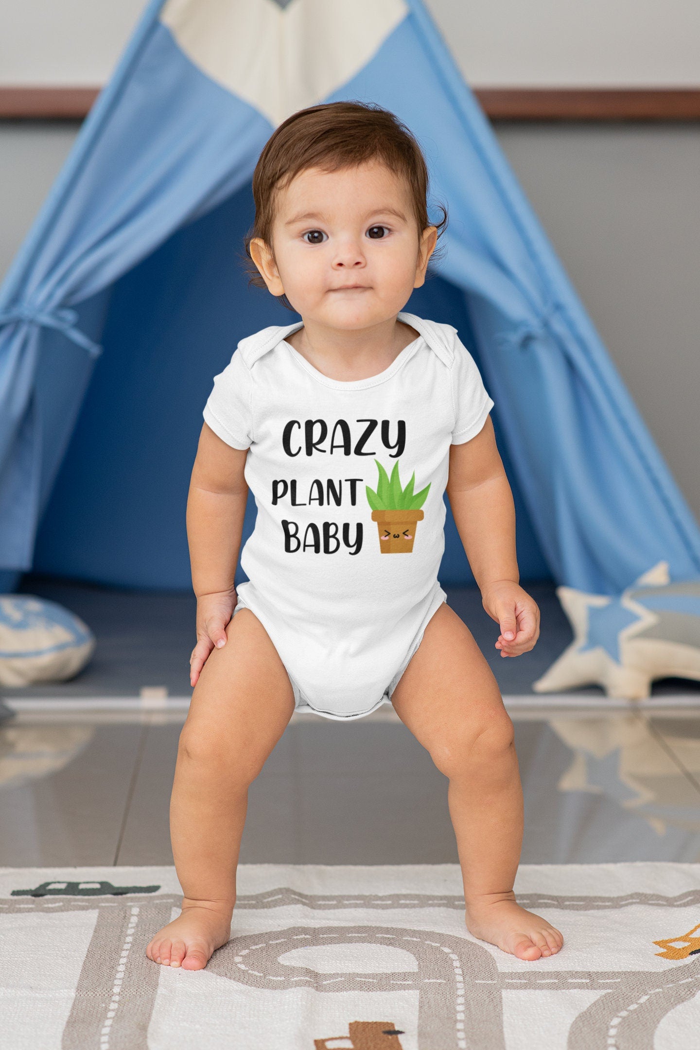 Crazy Plant Baby Vest, Baby Grow