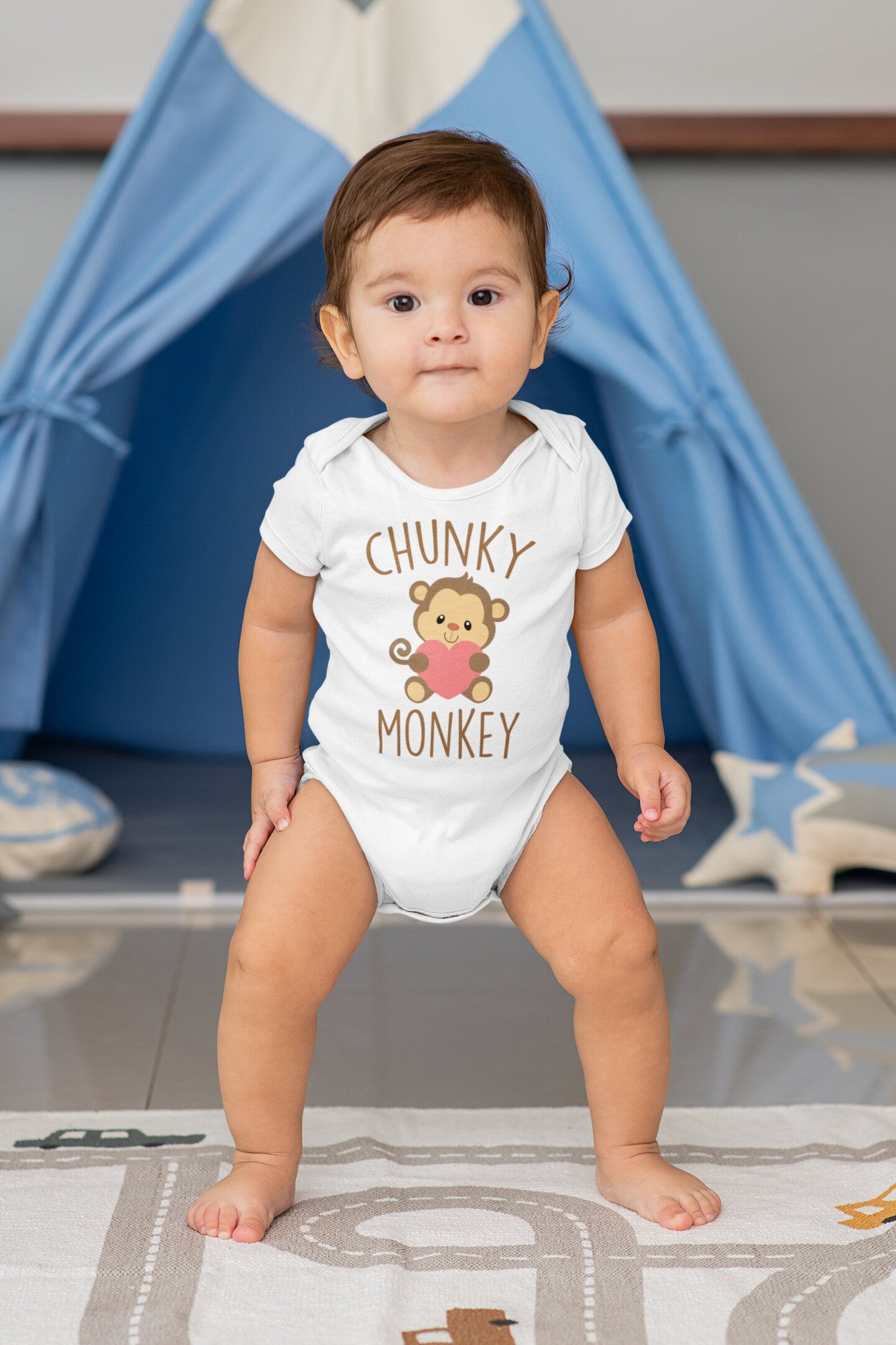 Chunky Monkey Baby Vest, Baby Grow, Cute Baby Grow