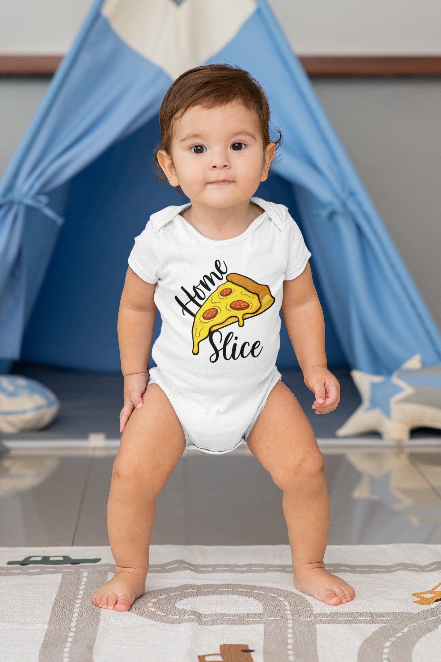 Home Slice Baby Vest, Baby Grow, Food Pun