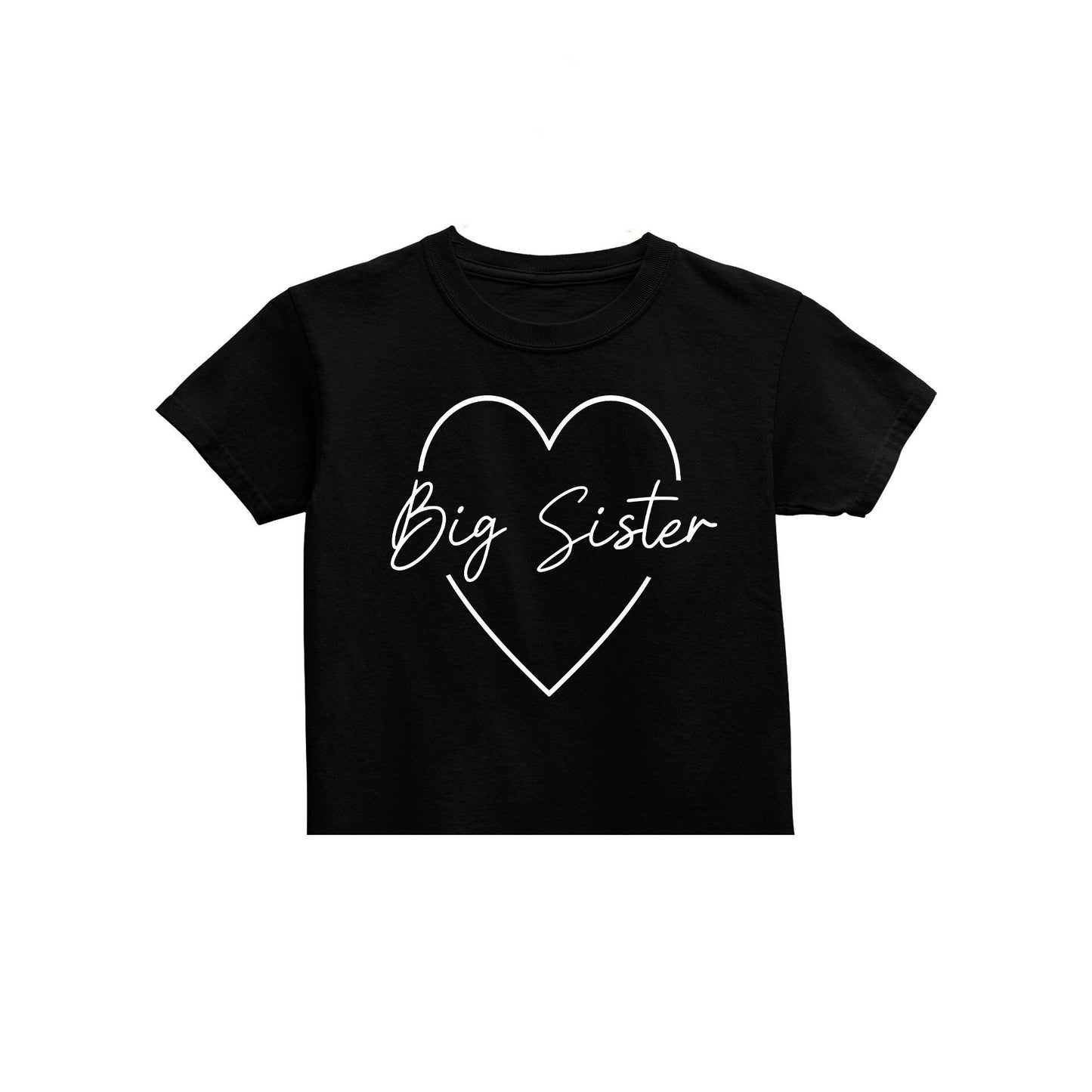 Big Sister Heart Kids T-Shirt, Promoted to Big Sister