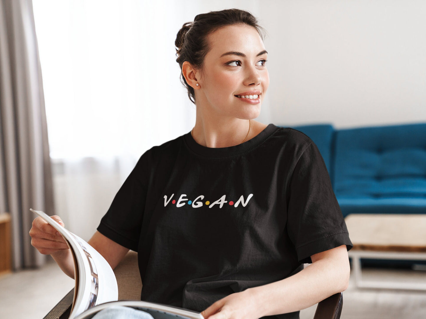 Vegan Friends T-Shirt, Vegan T-shirt, Vegan Clothing, Friends Clothing, Friends Tv Show, Novelty T-Shirt, Slogan, Aesthetic, Plant Top