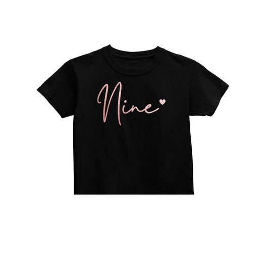 Rose Gold Age Birthday Kids T-Shirt